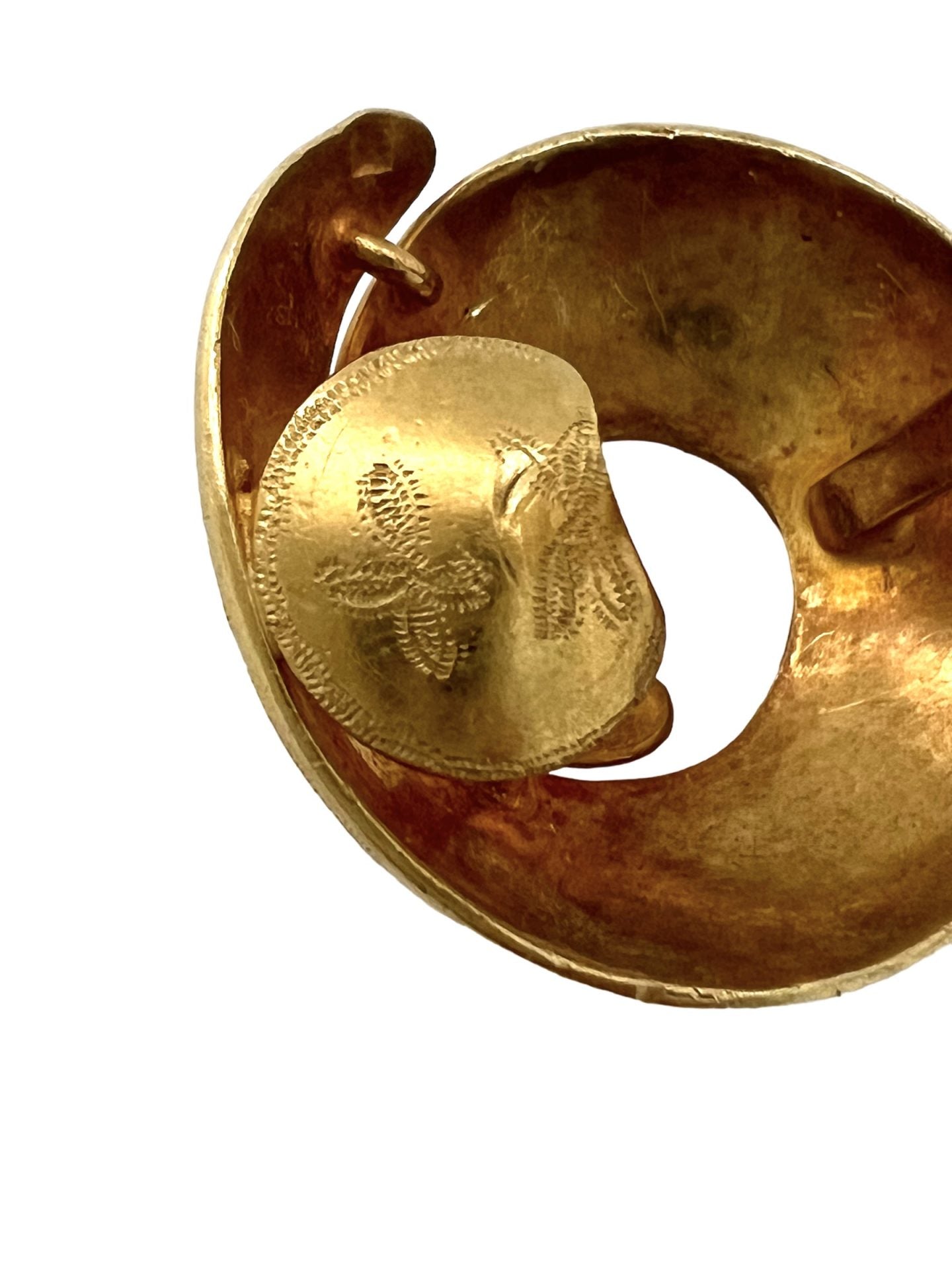 Hermès Unique piece, ornate gold earrings