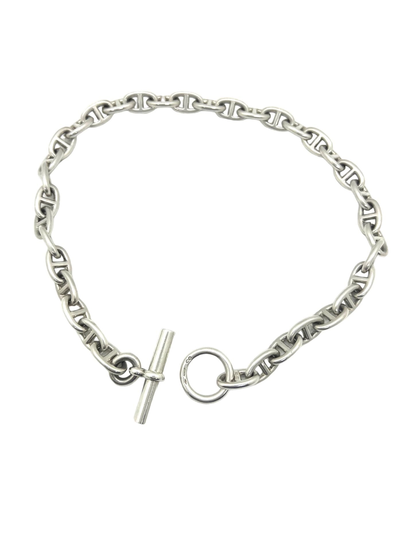 Collier Hermès maille marine en Argent