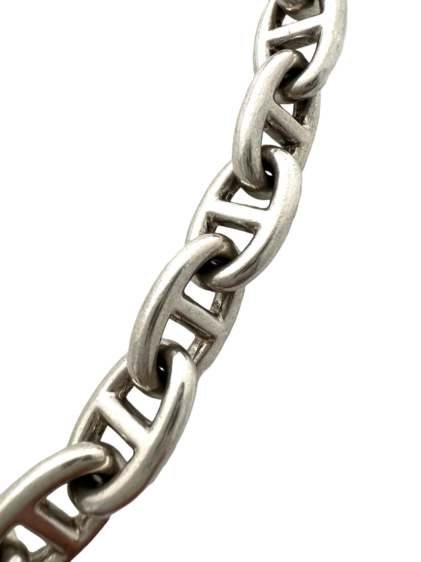 Hermès marine mesh necklace in silver