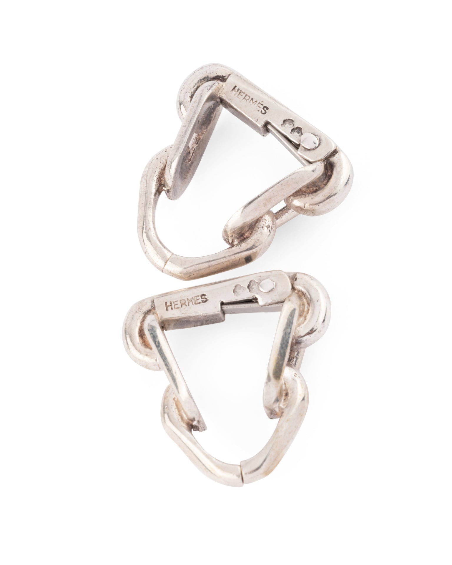Hermès vintage silver cufflinks