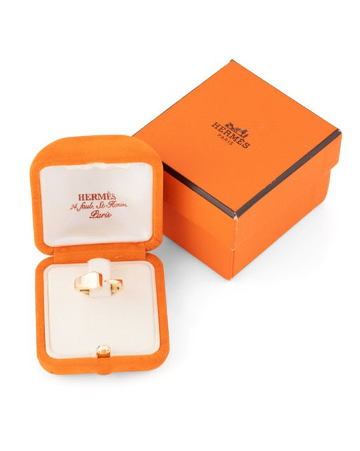 Hermès, bague "Clou" vintage en or jaune 18K
