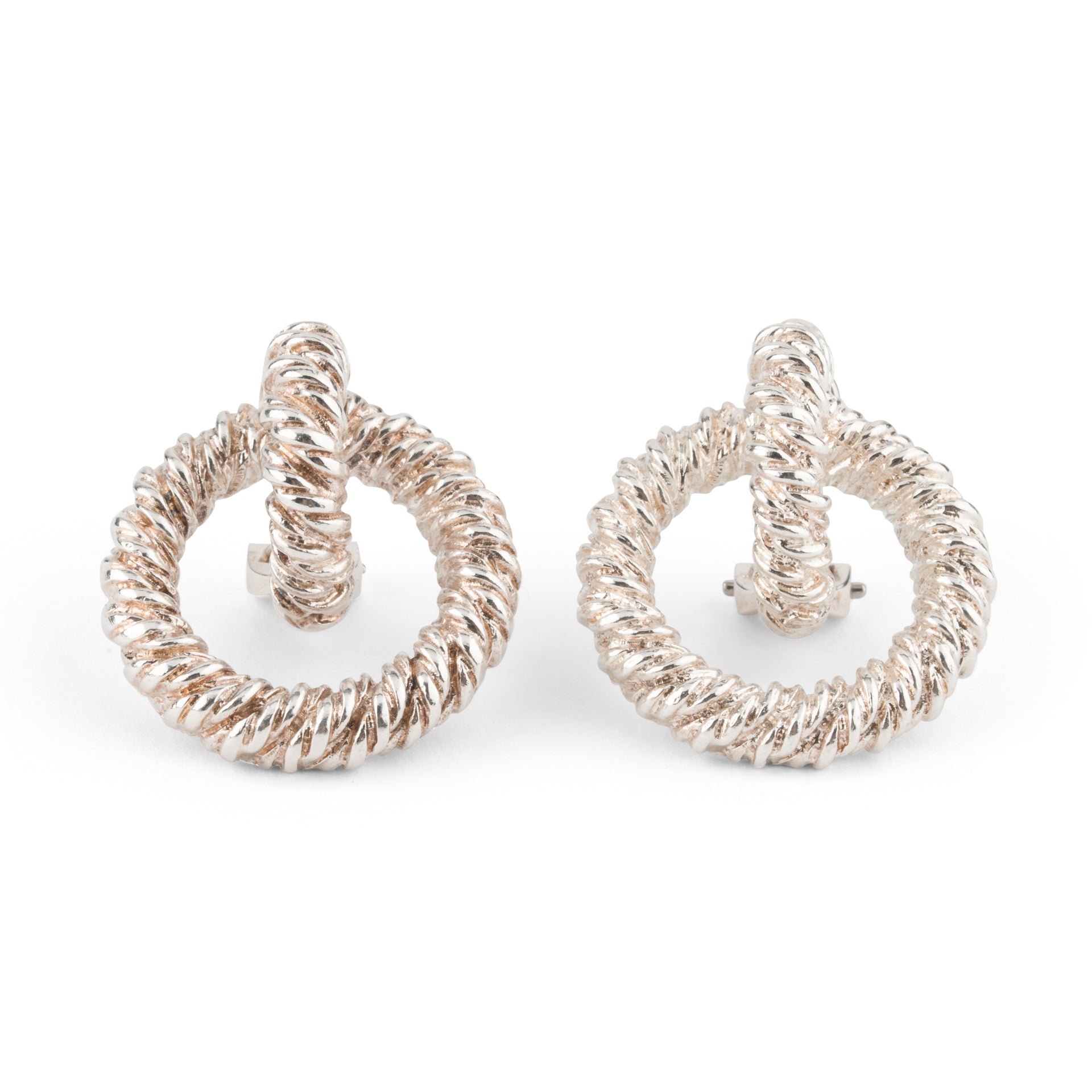Hermes, Boucles d'oreilles Vintage, Argent, poinçon Lucien Vachey