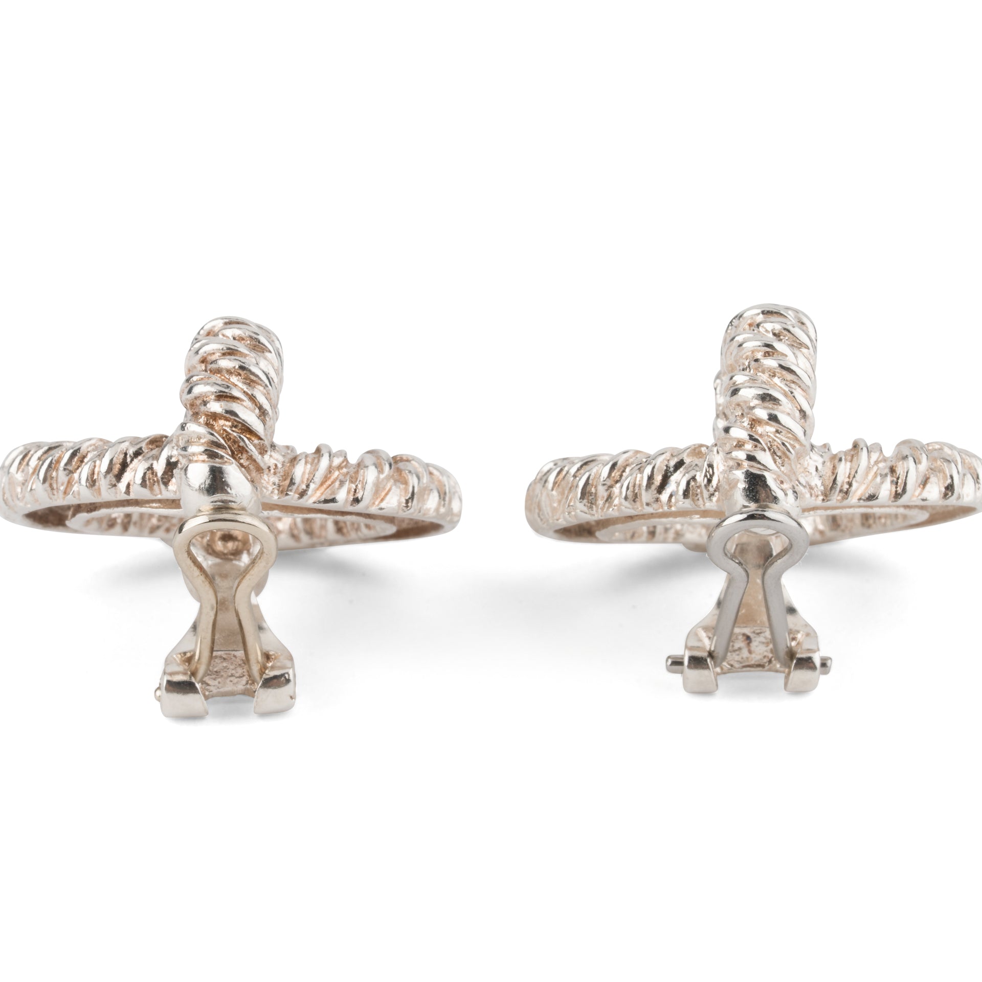 Hermes, Vintage Earrings, Silver, Lucien Vachey hallmark