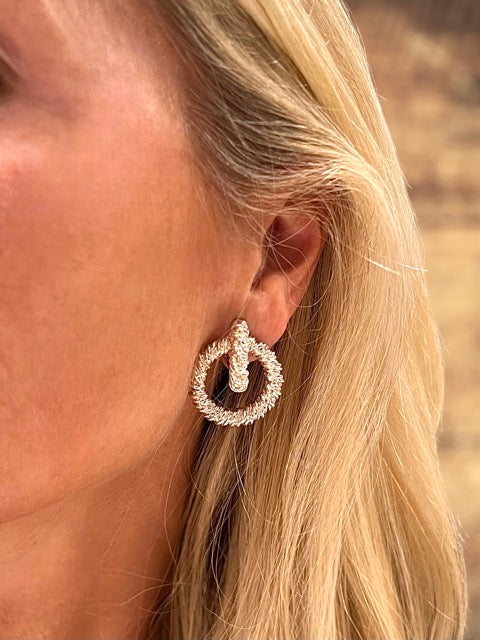 Hermes, Vintage Earrings, Silver, Lucien Vachey hallmark