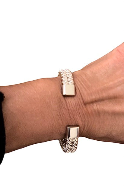 Hermes, Bracelet Vintage en Argent Poinçon Lucien Vachey