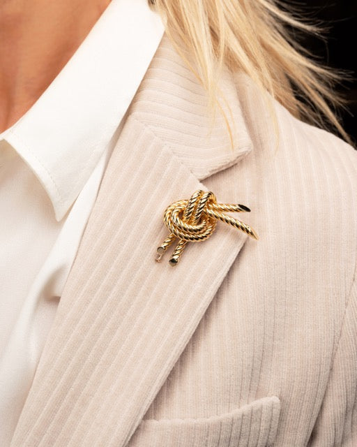 Hermès Vintage brooch in 18K yellow gold