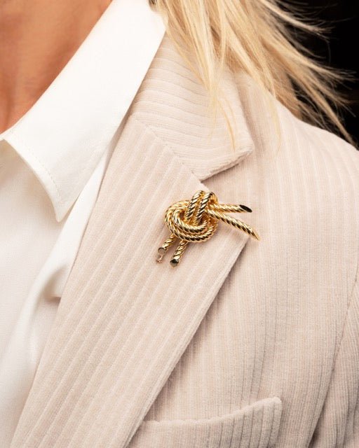 Hermès broche Vintage en or jaune 18K - Maison Eloe