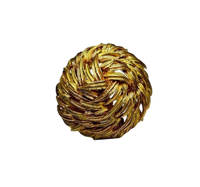 Hermès yellow gold brooch