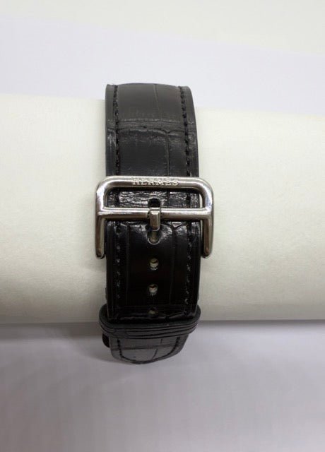 Hermès montre "Arceau" squelette en acier sur cuir Neuve full set - Maison Eloe