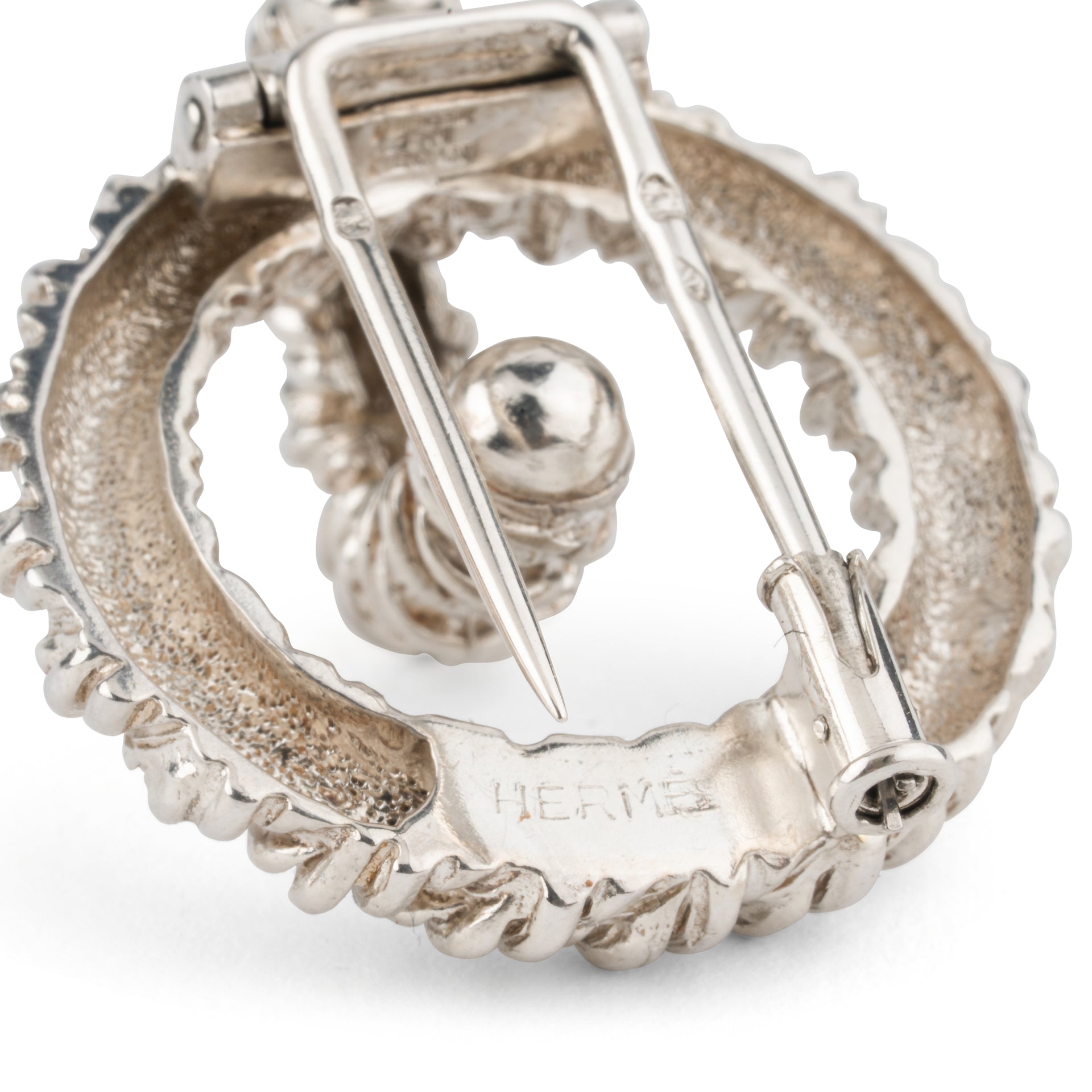 Hermès, Pair of Clip Brooches, Silver, Master's Hallmark Lucien Vachey