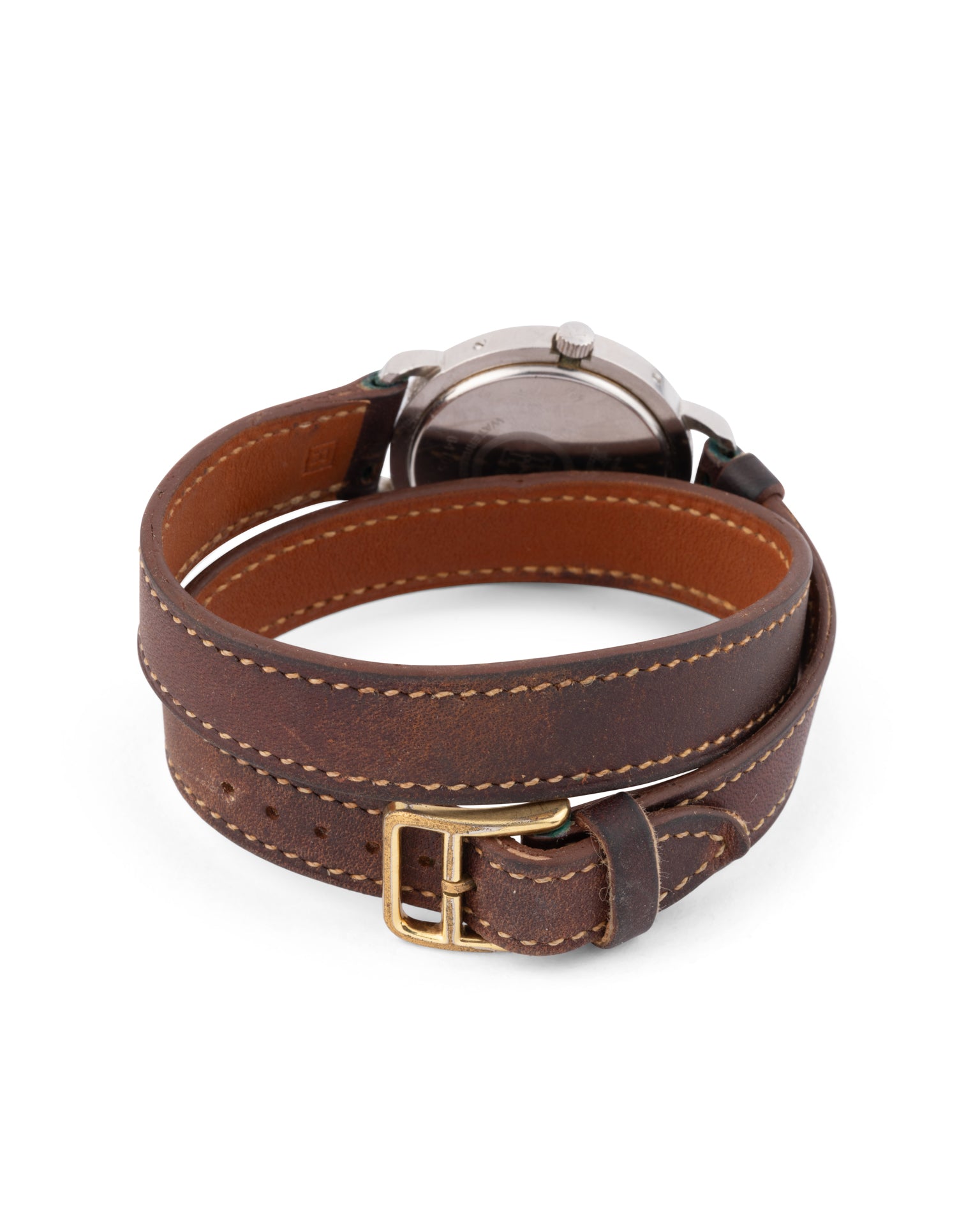 Hermes, "Clipper" Watch, Steel on Leather