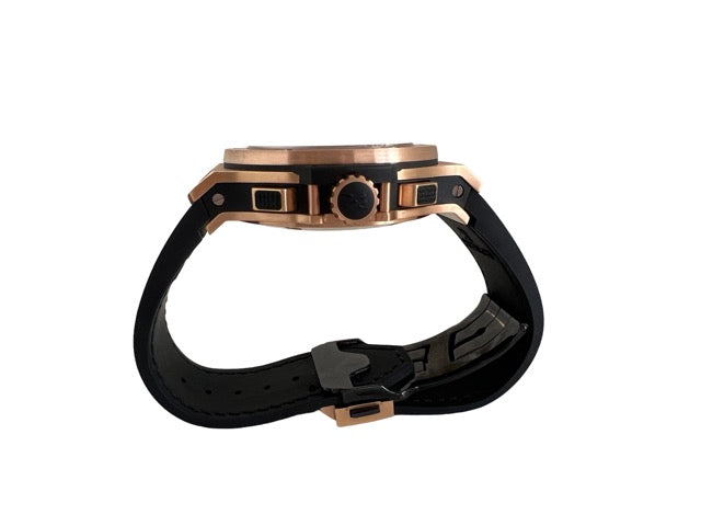A Hublot "Big Bang" Chronograph gold watch on gummy alligator