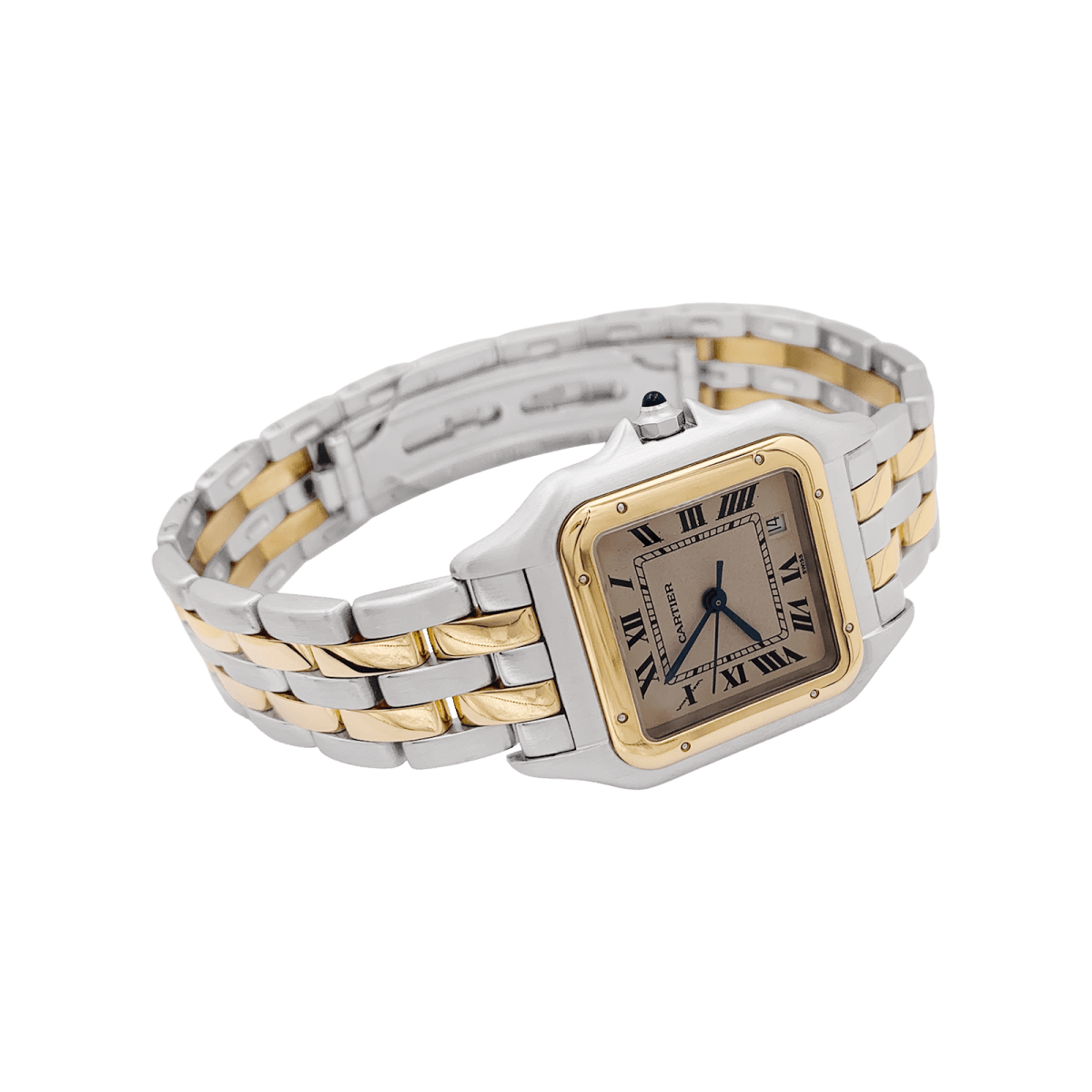 Montre Cartier, "Panthère", acier, or vintage - Maison Eloe