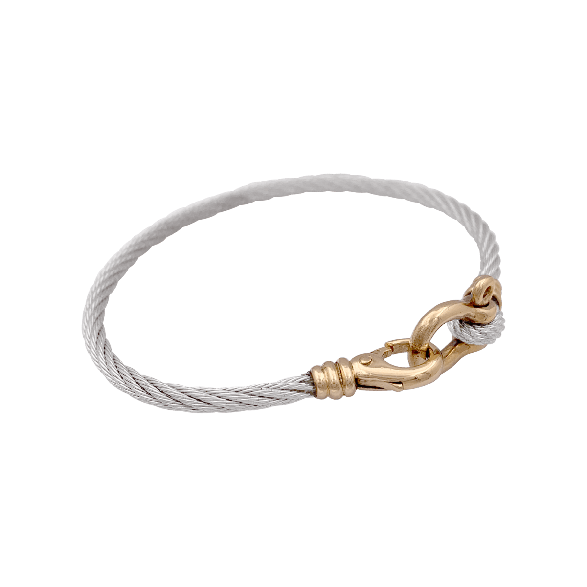 Bracelet vintage Fred "Force 10" or et acier. - Maison Eloe