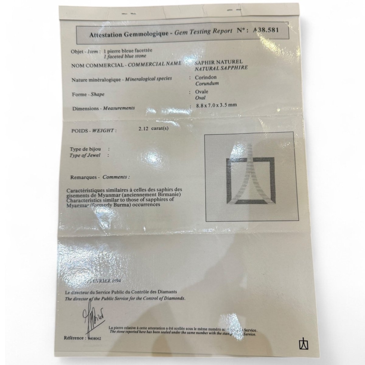 Bague en or jaune, saphir, diamants. - Maison Eloe