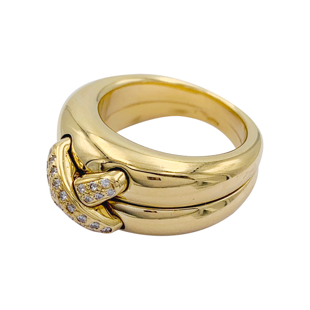 Chaumet ring, "Liens", yellow gold and diamonds.