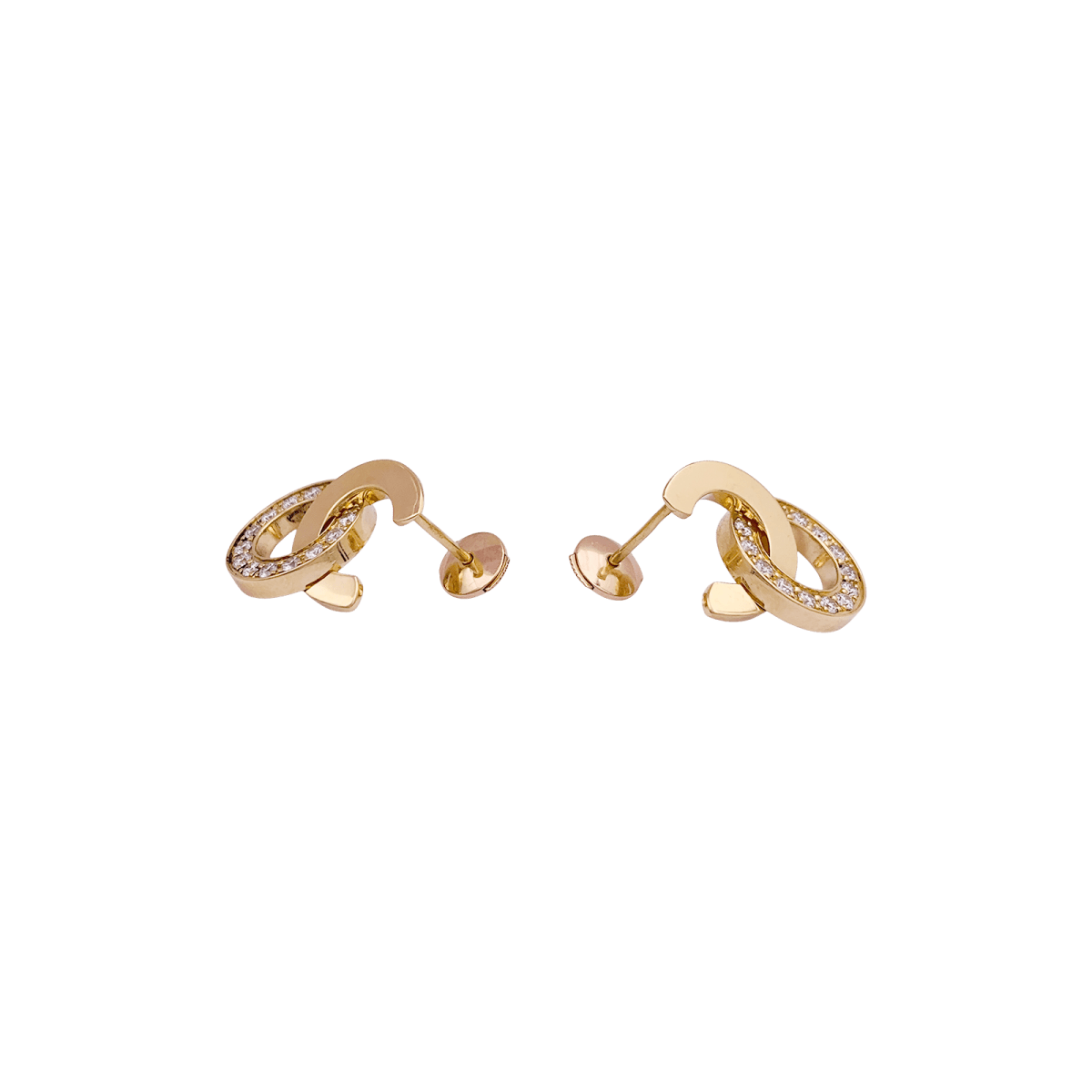 Boucles d'oreilles Piaget "Possession" or rose, diamants. - Maison Eloe