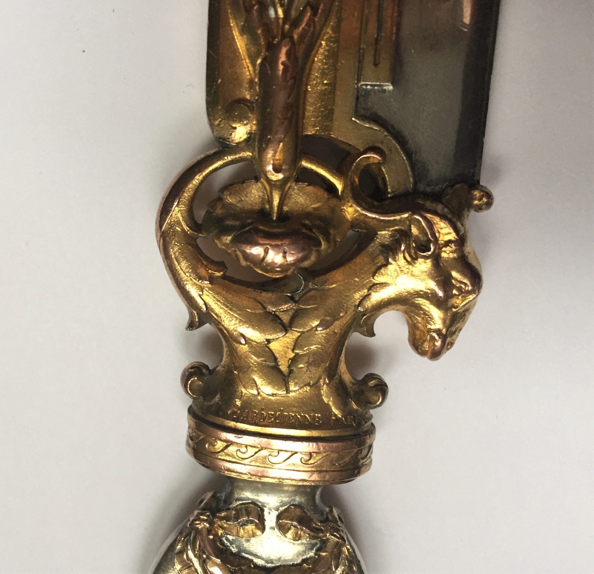 Barbedienne letter opener, Constant Sévin, Attarge 1873
