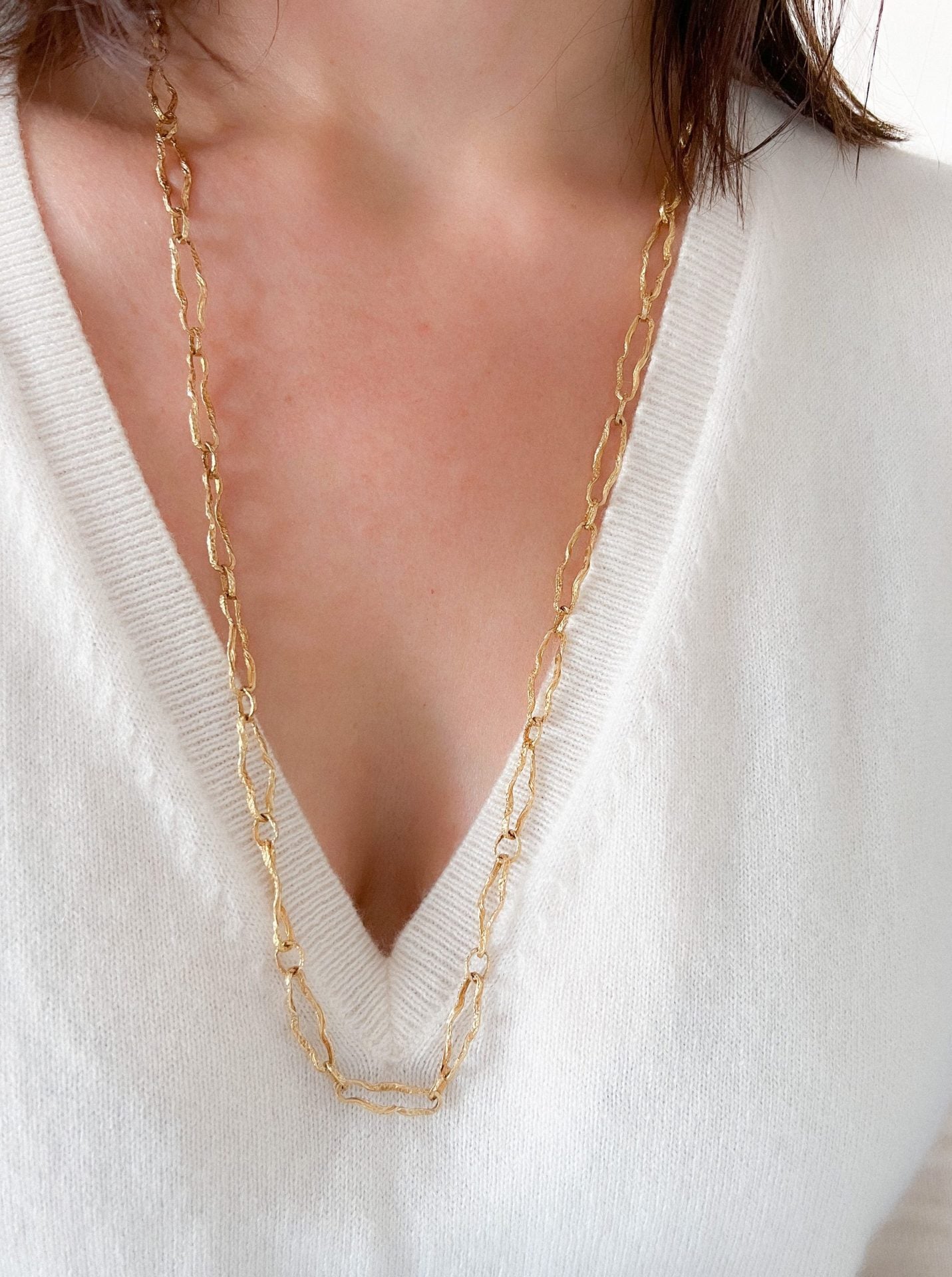 Ilias Lalaounis yellow gold sautoir necklace