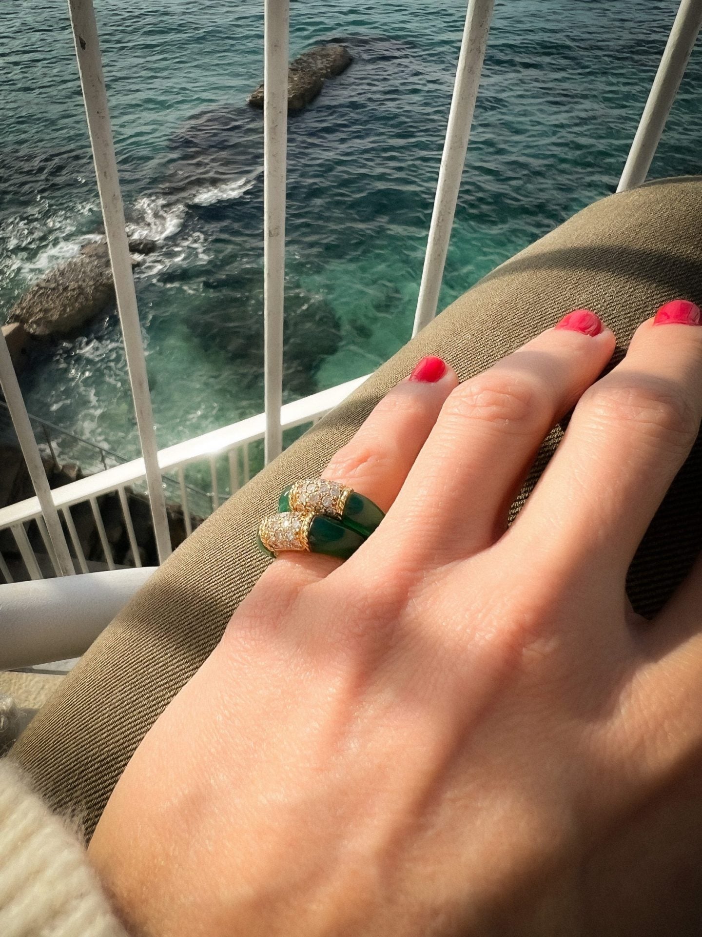 Rings from Van Cleef & Arpels, Philippine model in Chrysoprase yellow gold