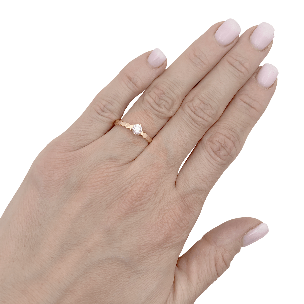 Bague CHAUMET "Bee" en or rose et diamant. - Maison Eloe