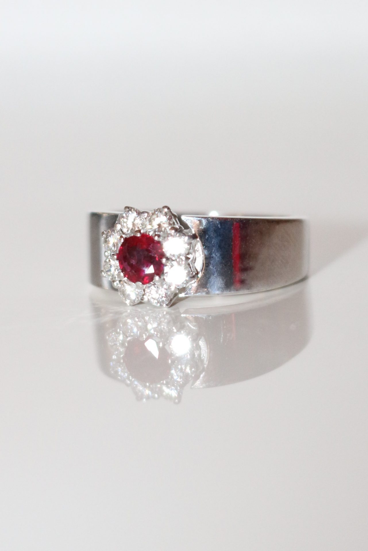 Bucherer Ruby Daisy Ring