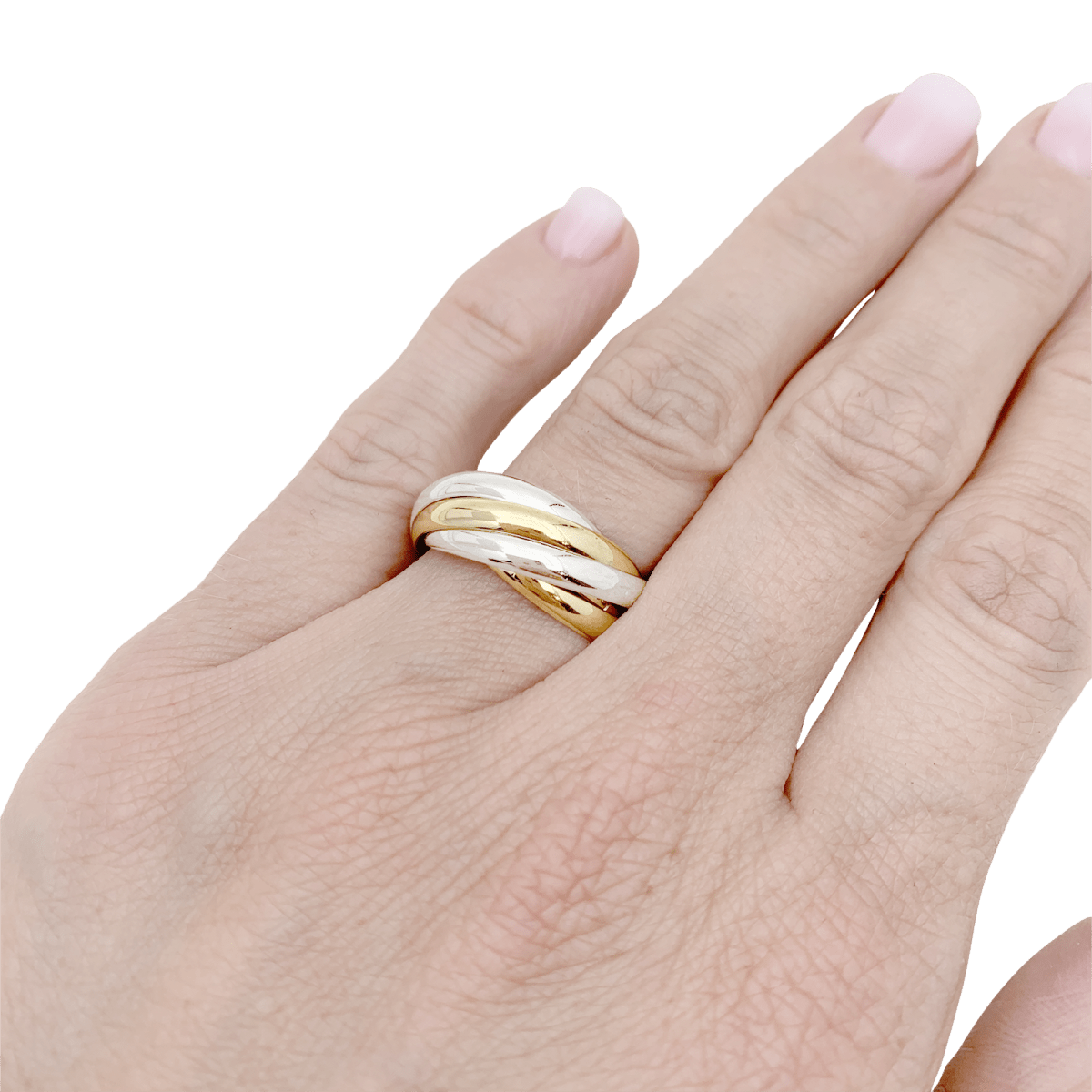 Bague Cartier, "Must de Cartier 5 anneaux", 3 ors. - Maison Eloe