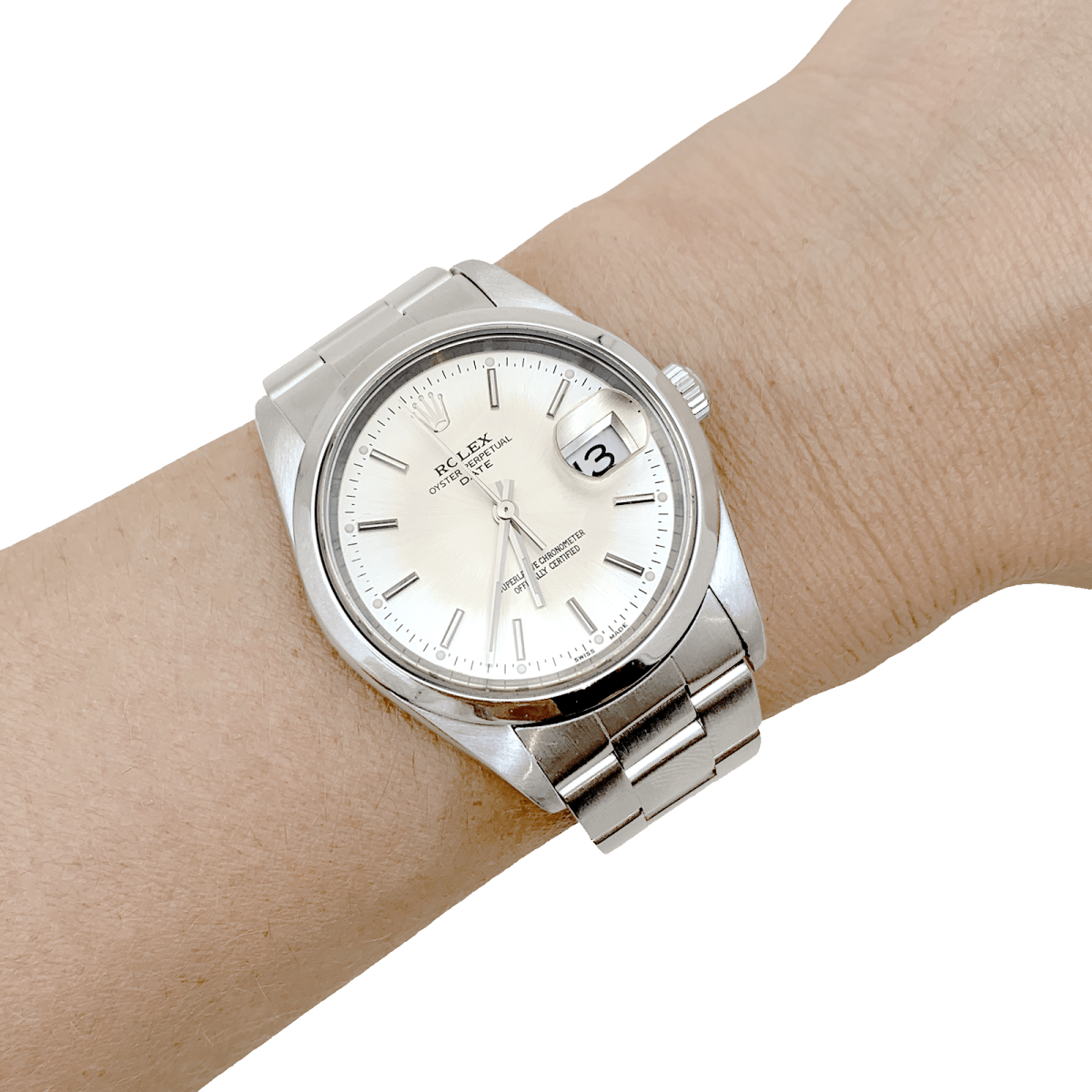 Montre Rolex, "Oyster Perpetual Date", acier. - Maison Eloe