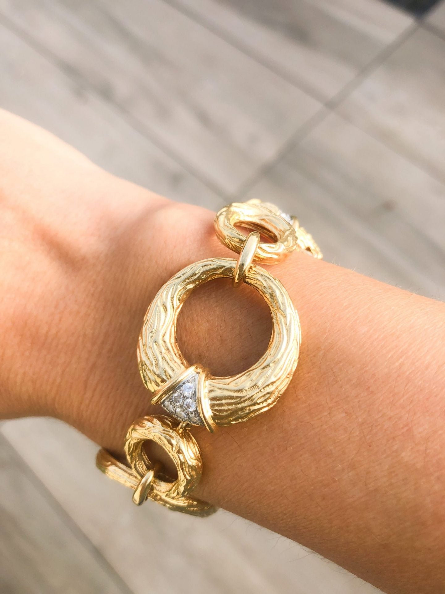 Yellow gold and diamond bracelet from Boucheron