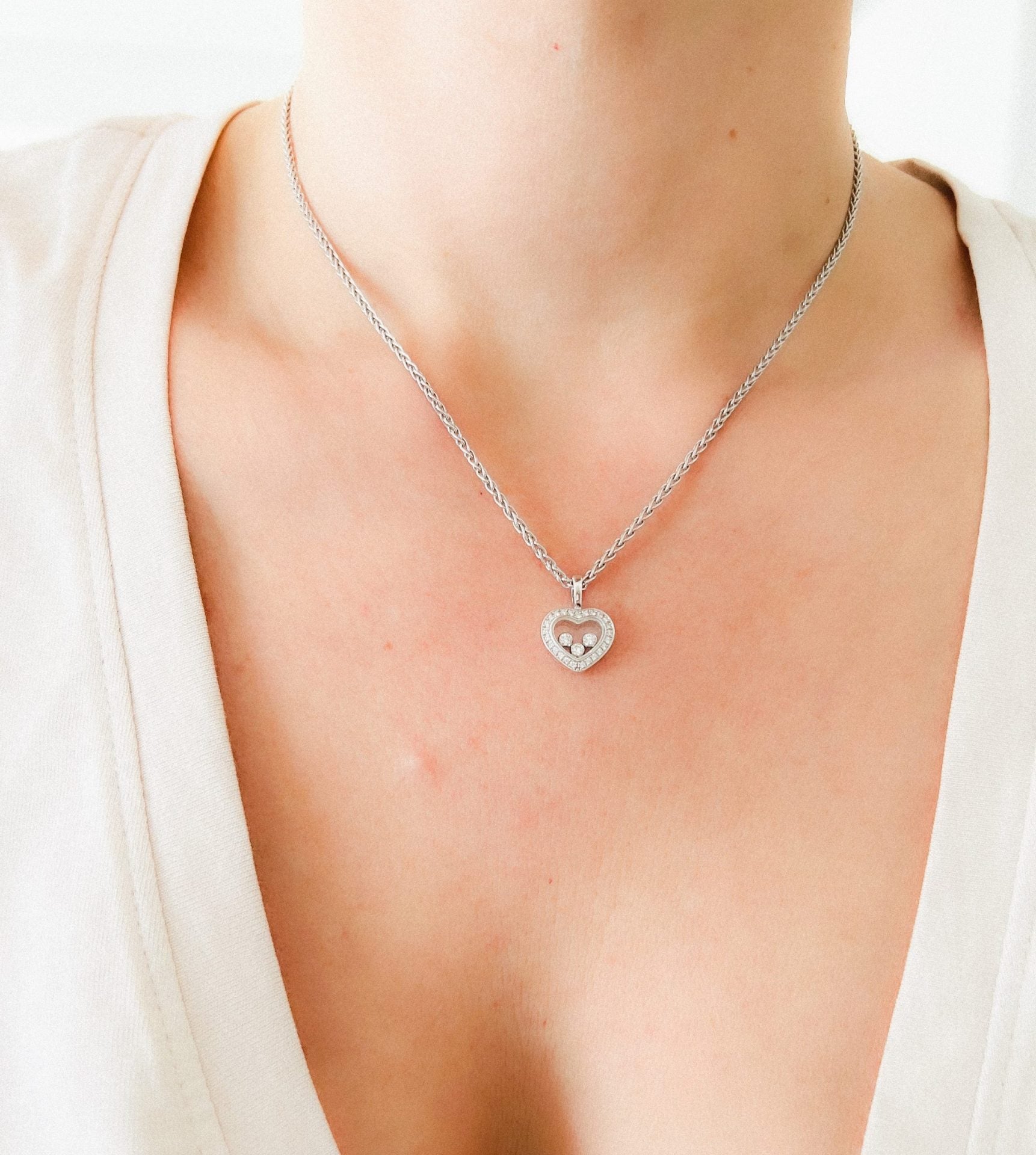 Chopard, signed white gold pendant