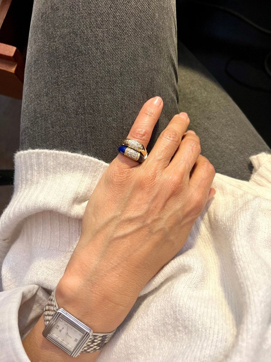 Bague Van Cleef & Arpels, collection Philippine en or jaune et diamants - Maison Eloe