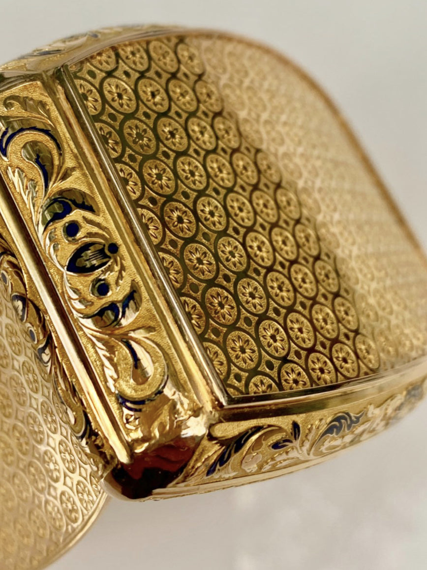 Tabatière en or et émail Epoque Empire