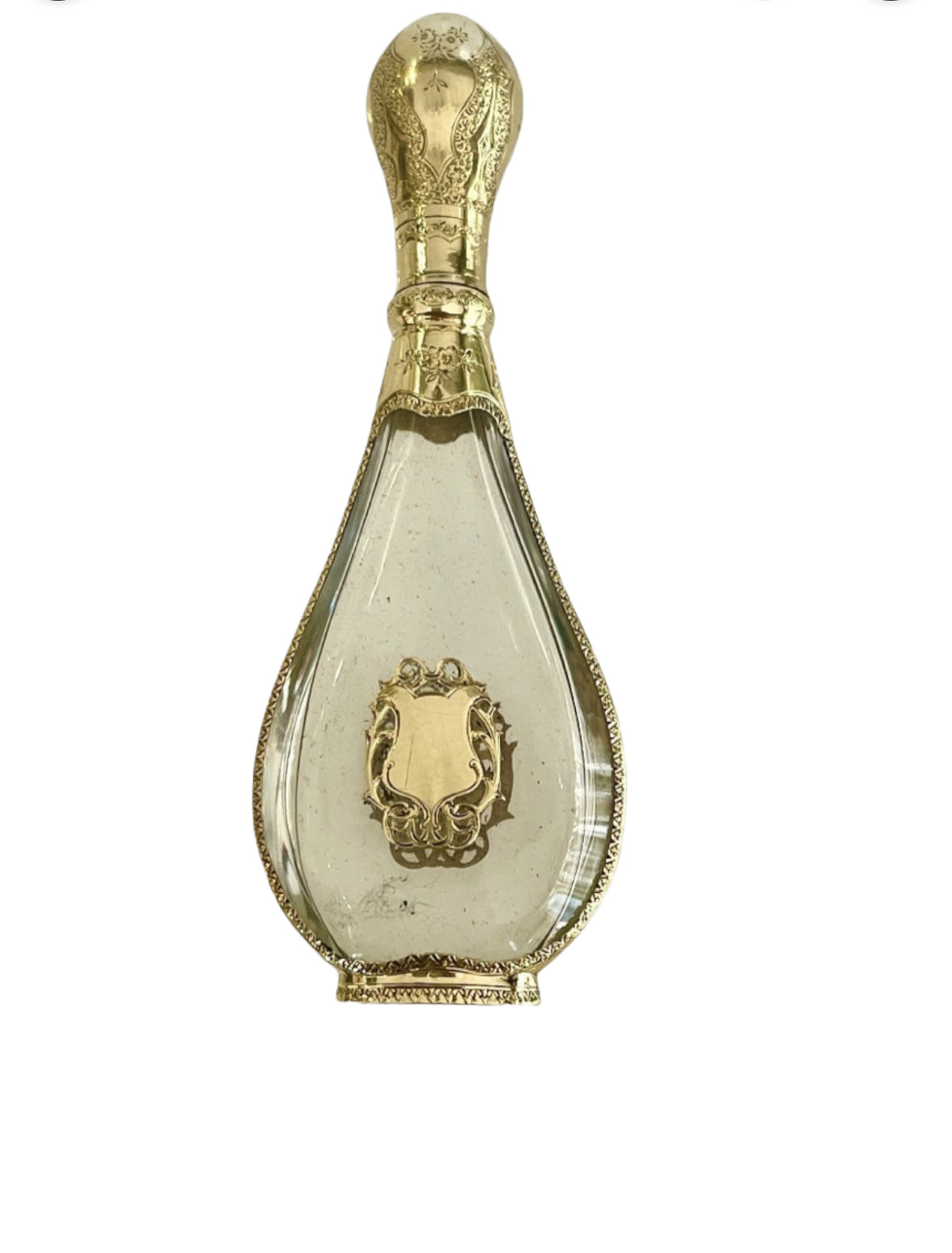 Flacon à parfum en cristal et or, XIX ème siècle