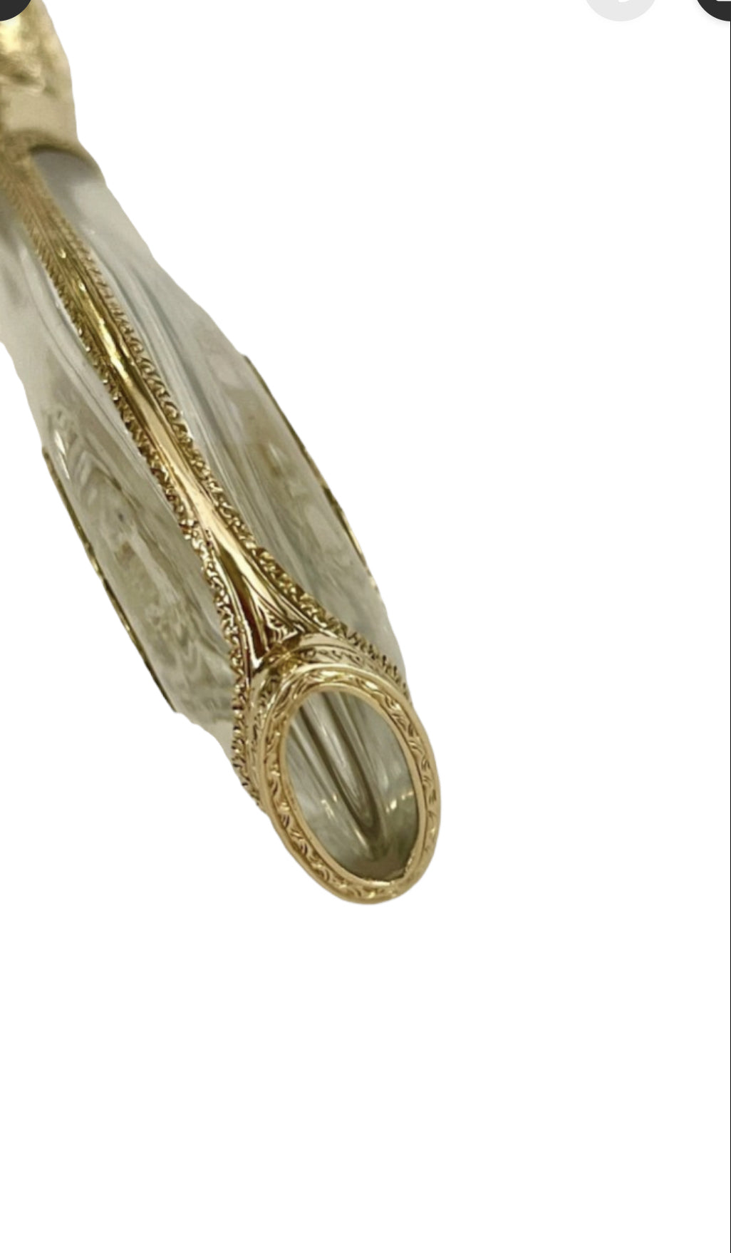 Crystal and gold perfume bottle, 19th century
