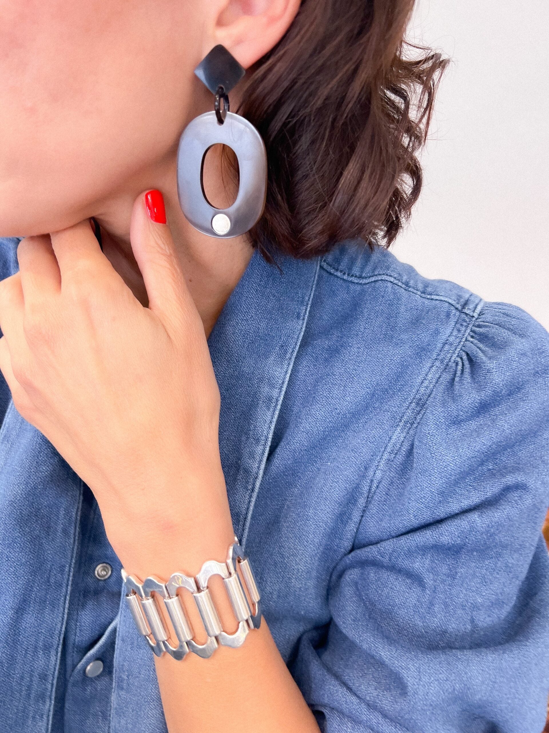Silver bracelet from Hermès, Ondine model