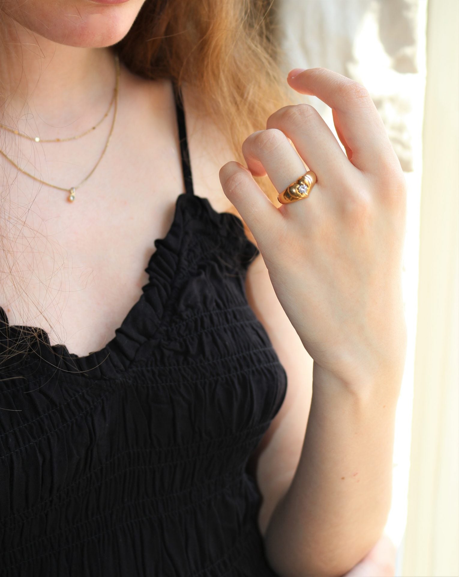 Van Cleef and Arpels Gold and Diamond Heart Ring