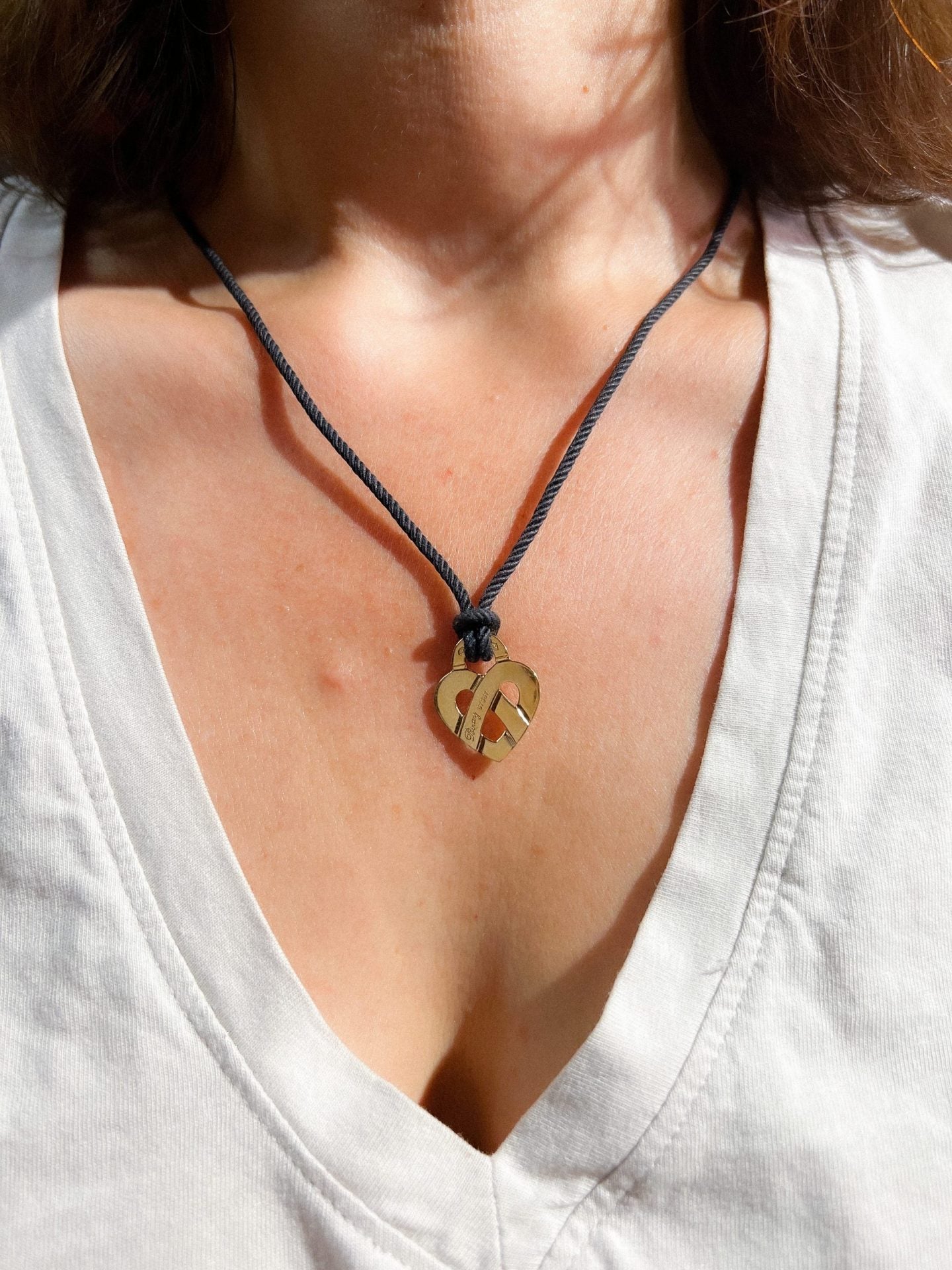 Yellow gold heart pendant from Poiray