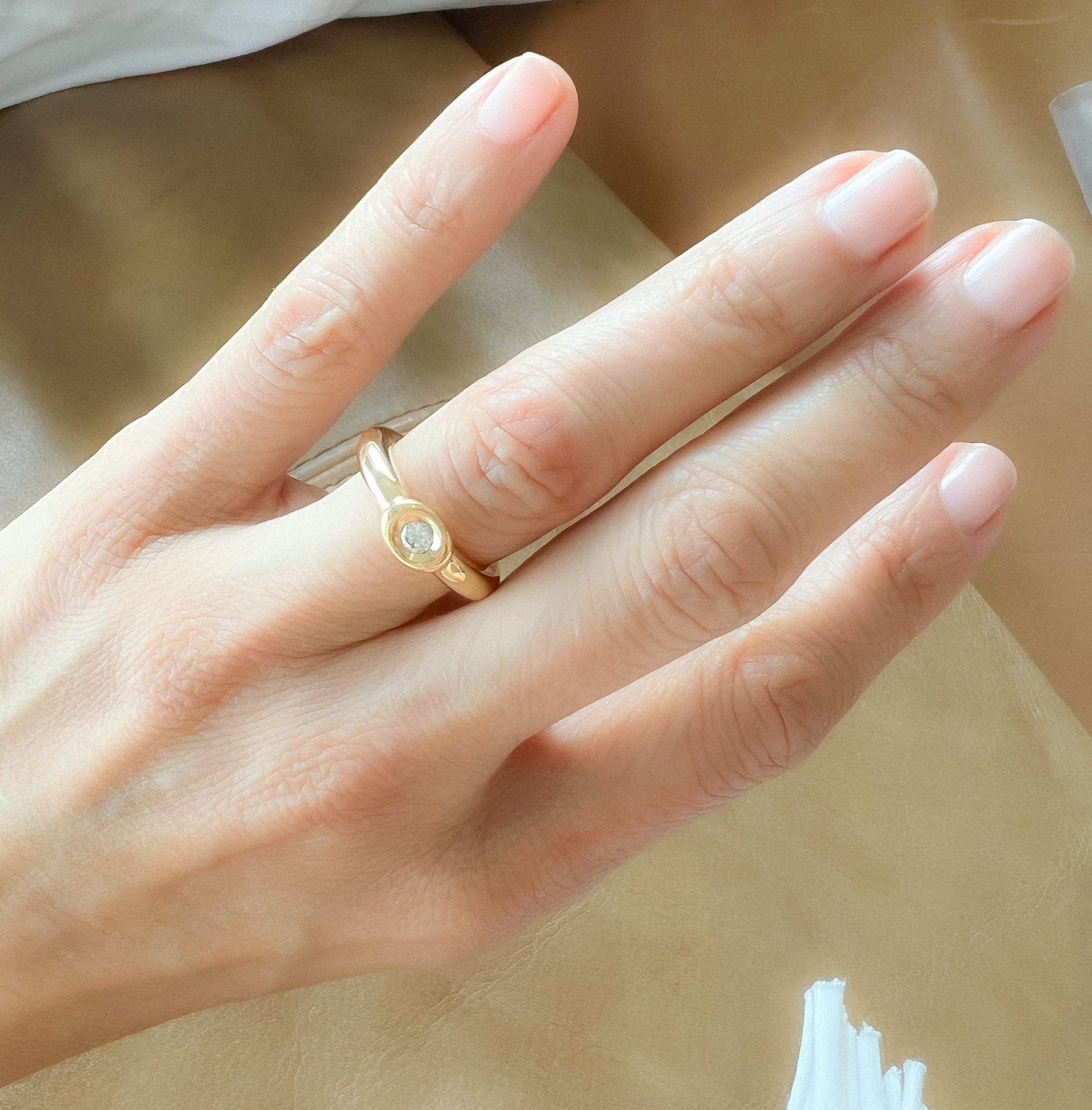 Yellow gold and diamond ring from Chaumet