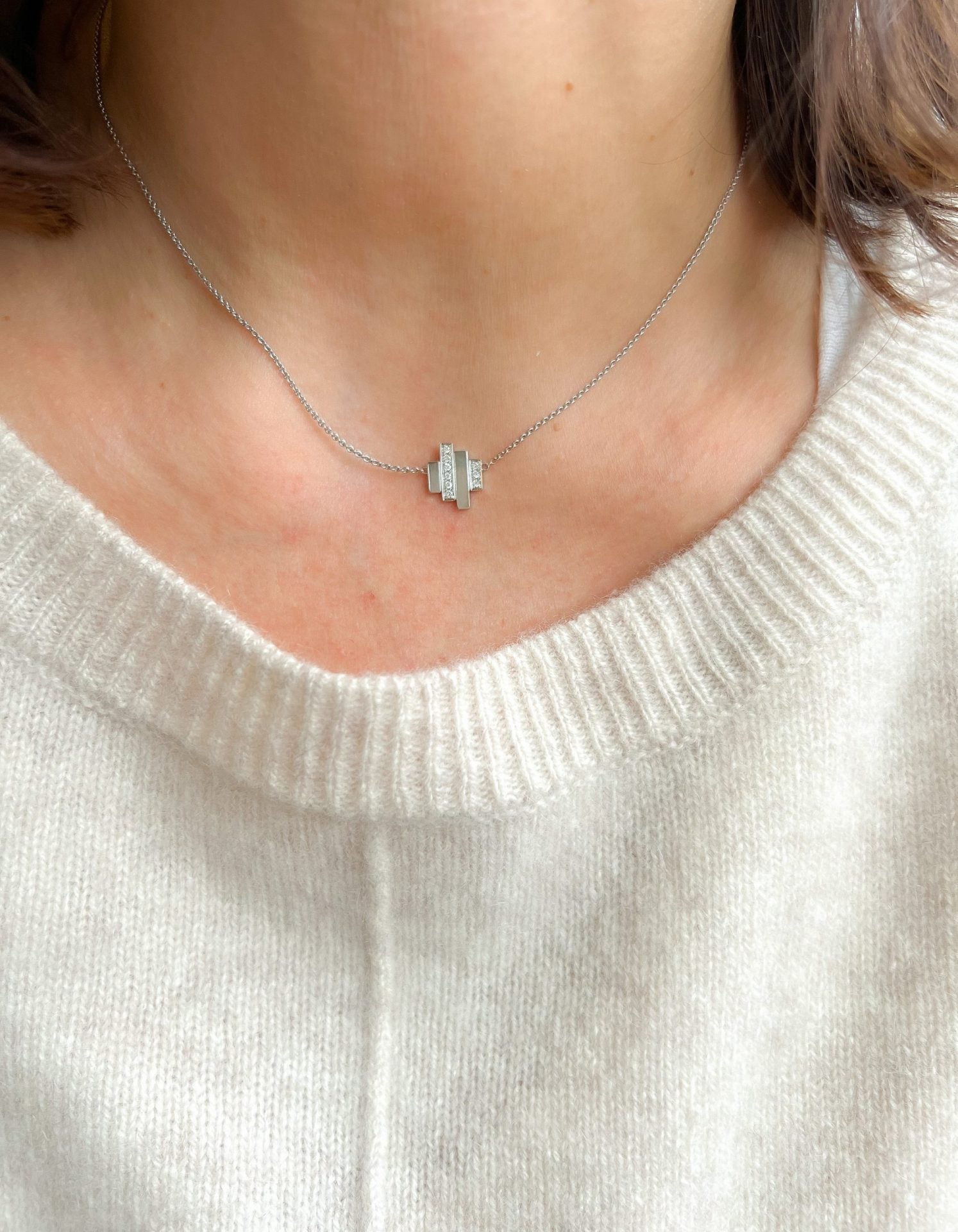 White gold and diamond necklace from Dinh Van