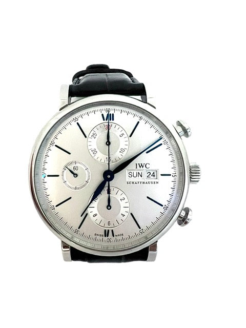IWC, montre Portofino Chronograph en acier Full set