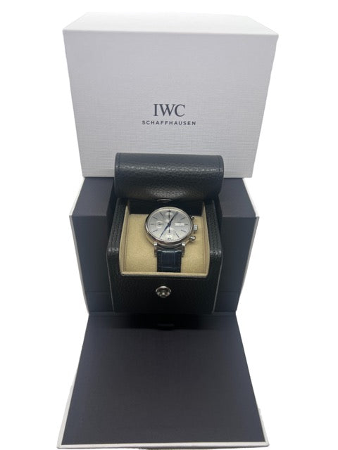 IWC, montre Portofino Chronograph en acier Full set