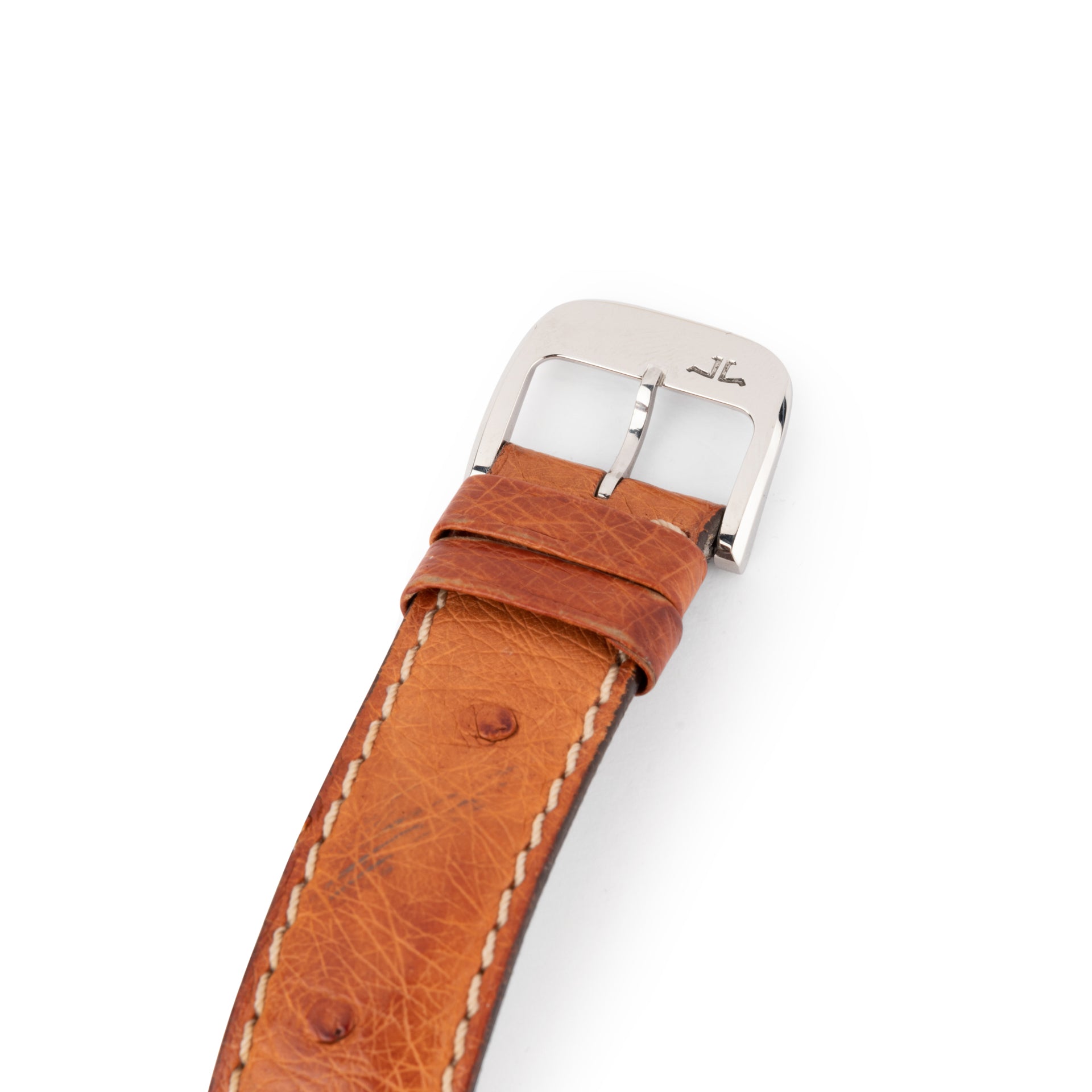 Montre Jaeger LeCoultre "Reverso" en acier sur cuir, Full Set