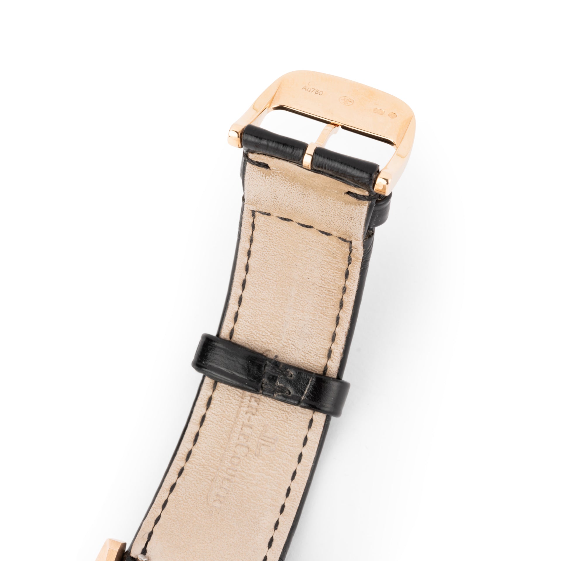 Montre Jaeger LeCoultre Reverso Duoface en or rose sur cuir full set