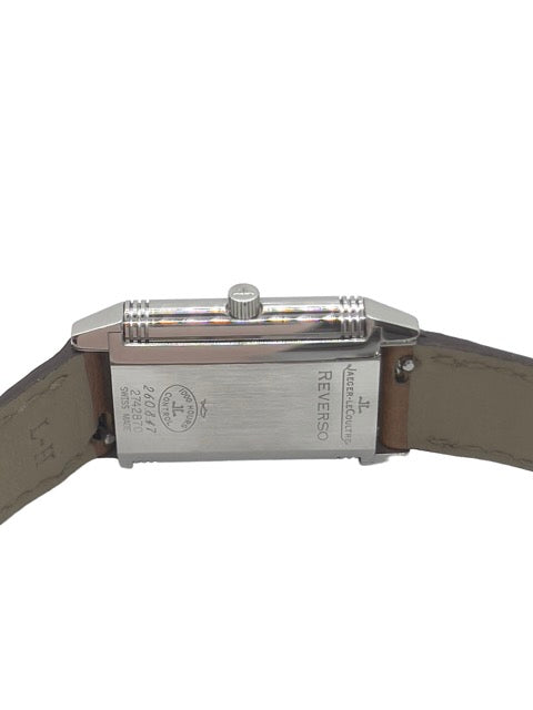 Jaeger Lecoultre, Reverso Lady Quartz, Acier sur cuir, Réf 2742870