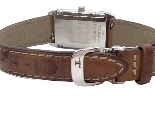 Jaeger Lecoultre, Reverso Lady Quartz, Acier sur cuir, Réf 2742870