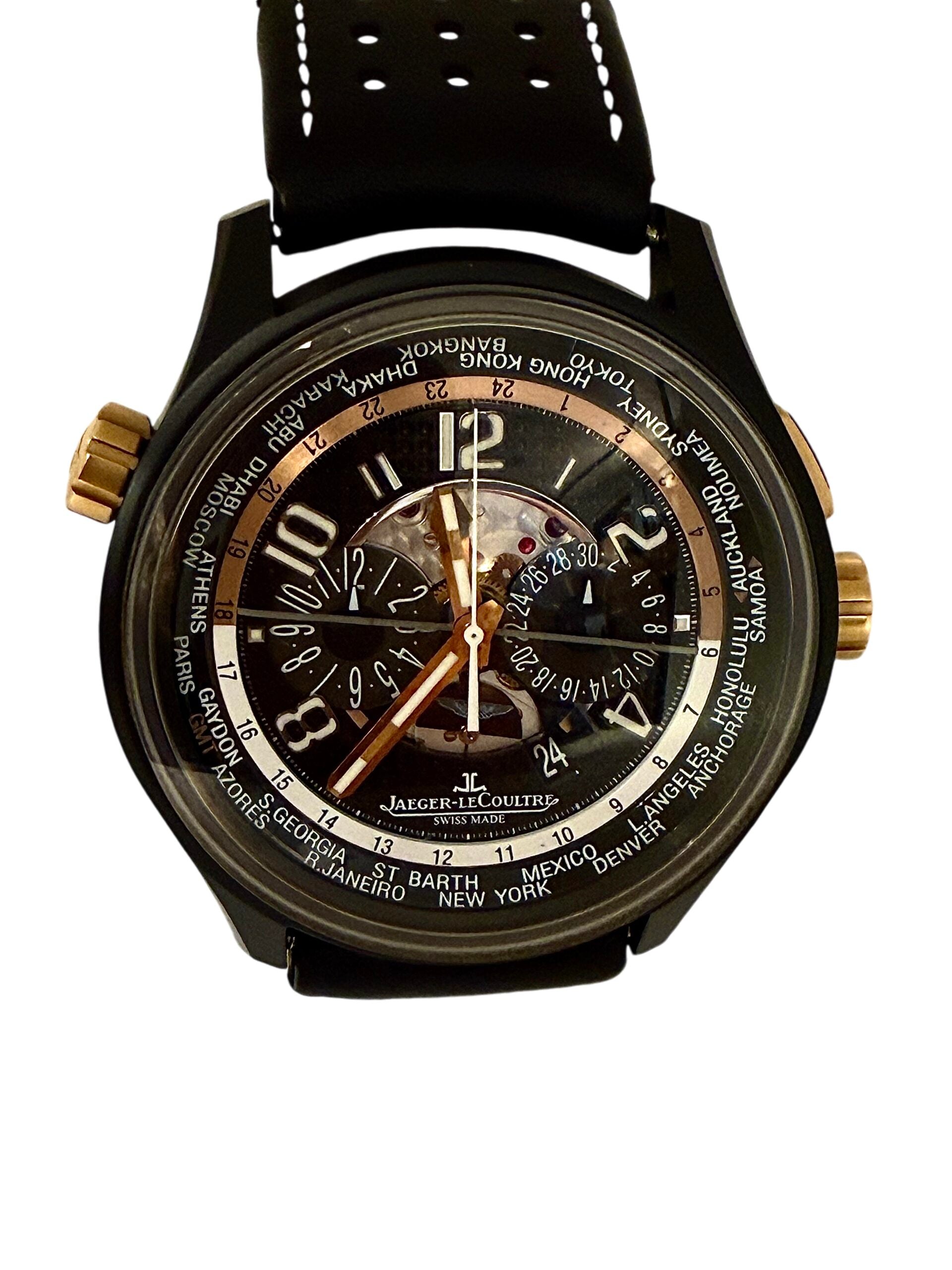 Jaeger Lecoultre Aston-Martin V12 Vantage model, gold ceramic and stee