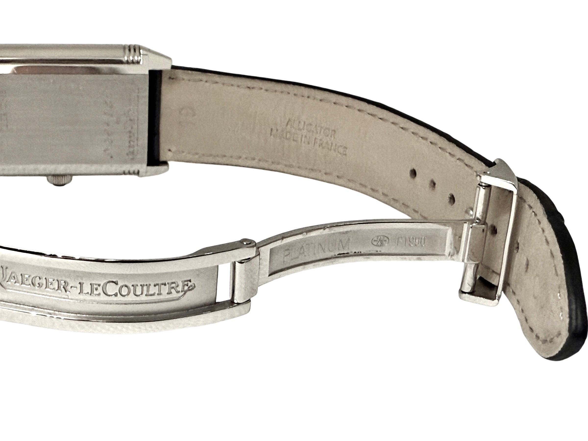 Jaeger Lecoultre montre "Reverso Platinium Squelette" sur cuir édition limitée 281/500