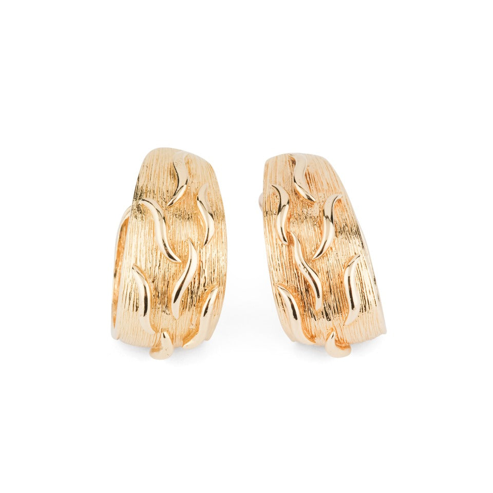 A pair of Kutchinsky clip-on earrings in 18K yellow gold