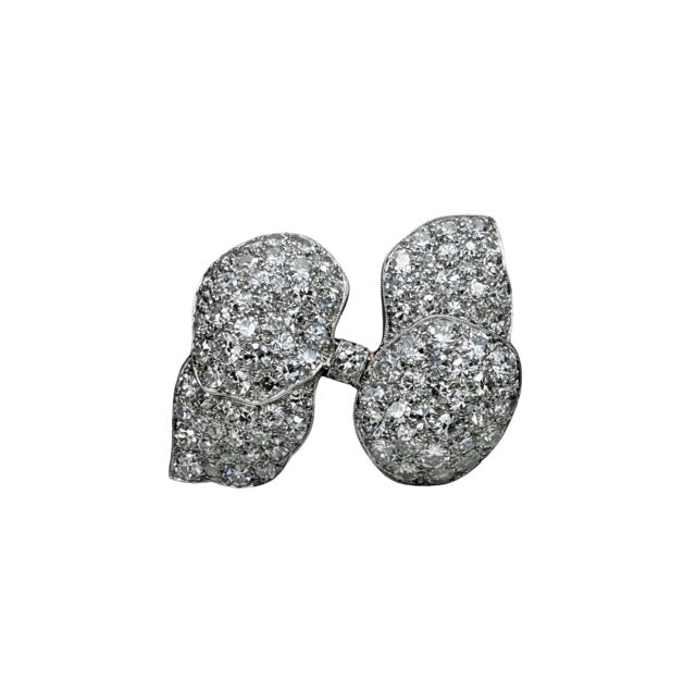 Lacloche Frères broche "Noeud" en platine et diamants