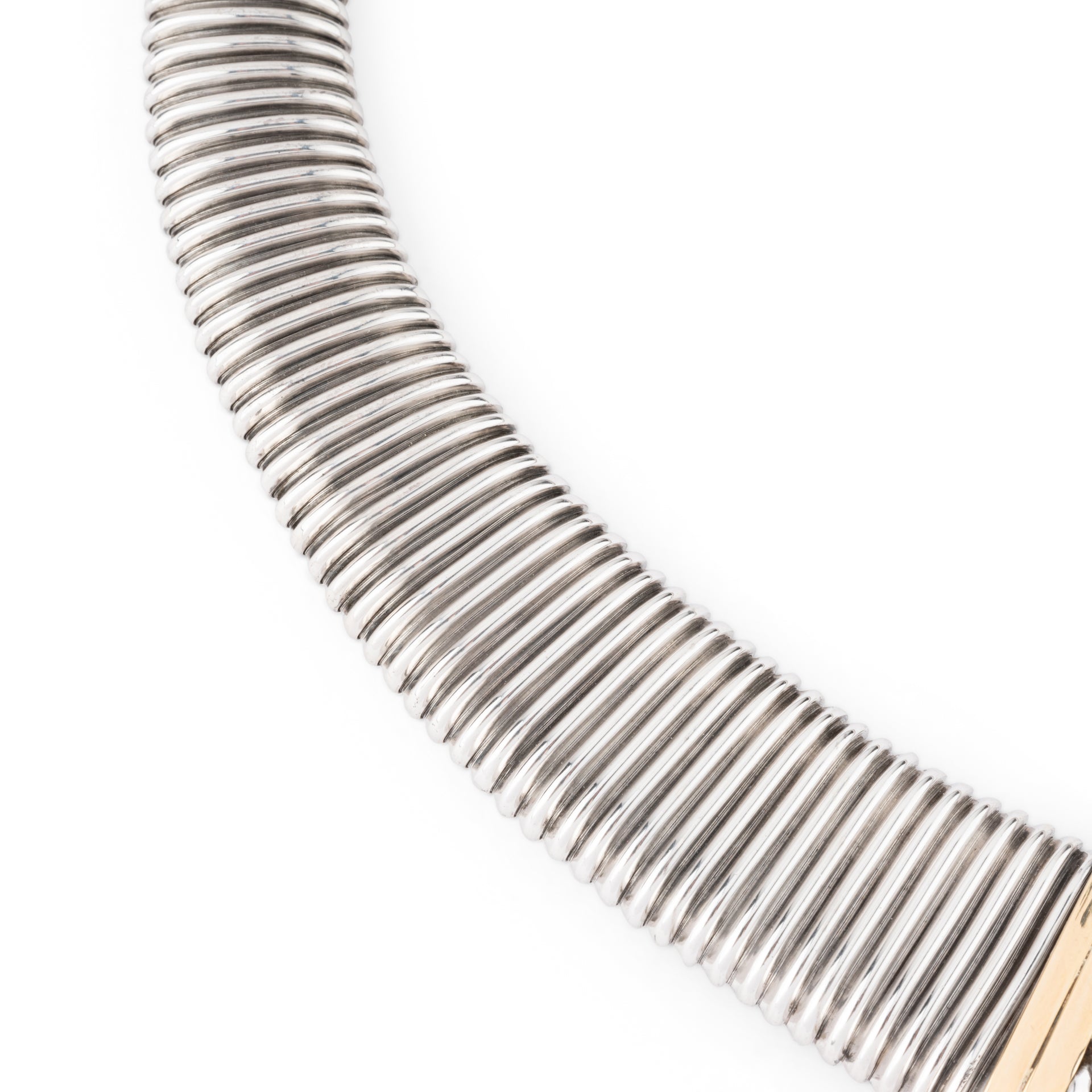 Lalaounis, Tubogas Necklace Silver and vintage gold